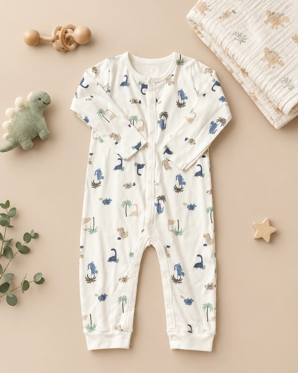 Dinosaur Print Romper product photo