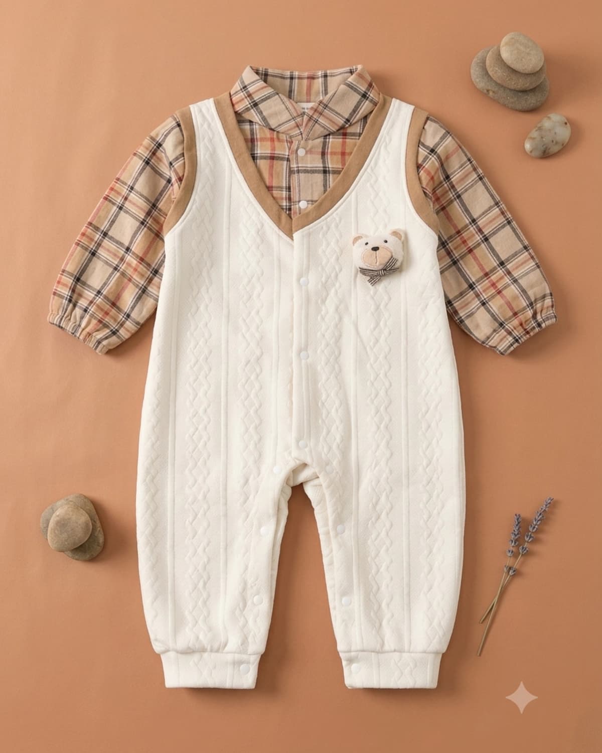 Cozy Woodland Bear Overall Suit product photo