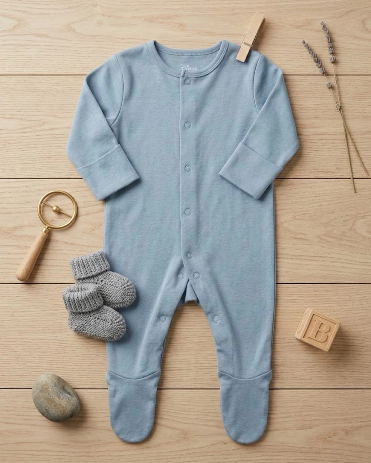Little Cloud Footed Romper, main product photo