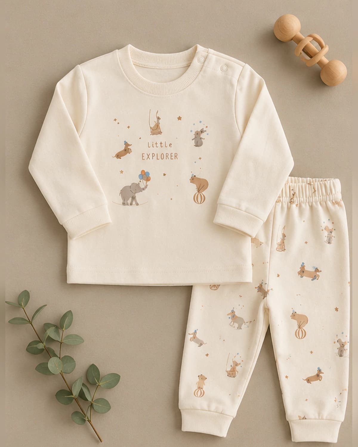 Little Explorer Cream Co-ord Set product photo