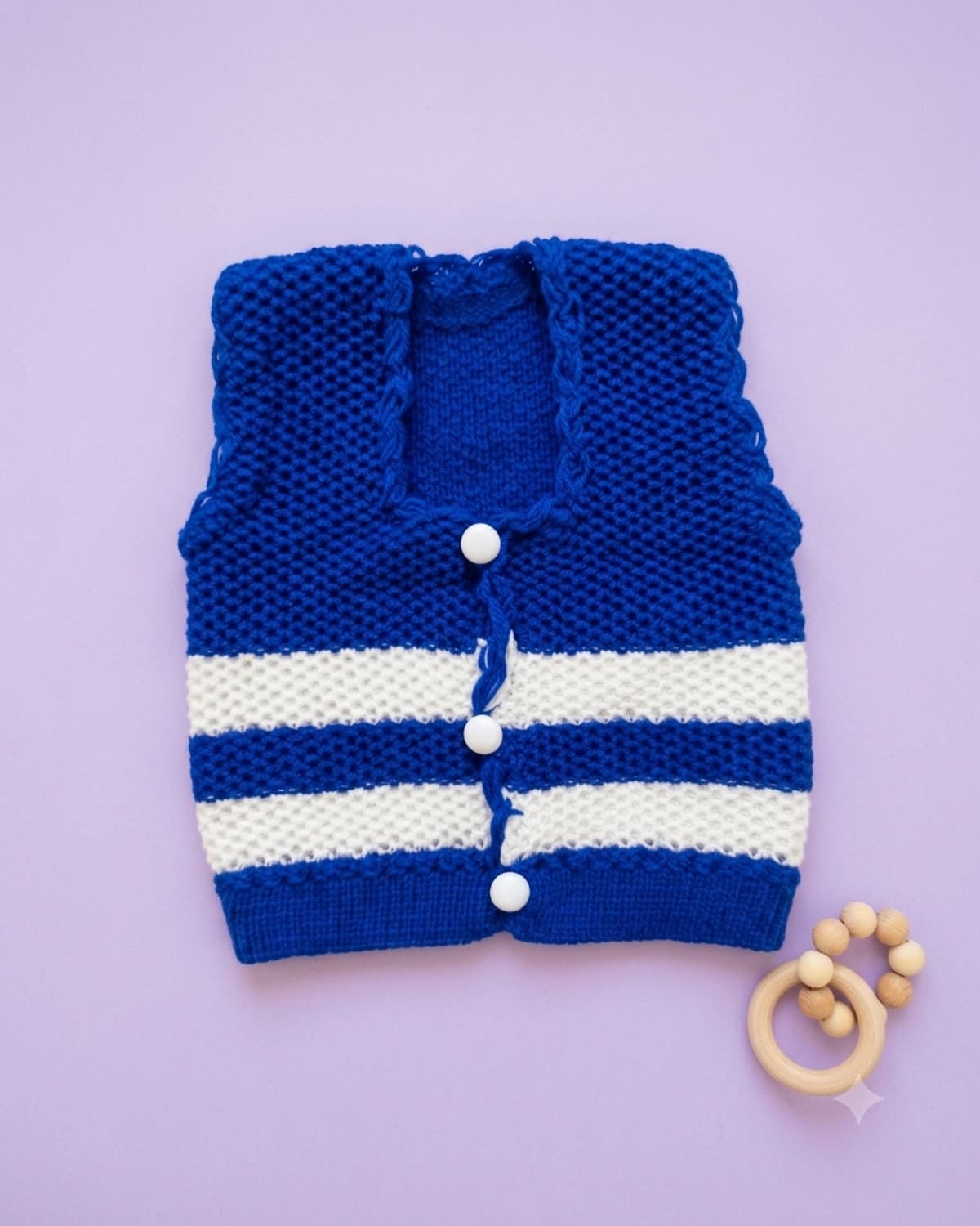 Hand-Knitted Baby Vest, main product photo